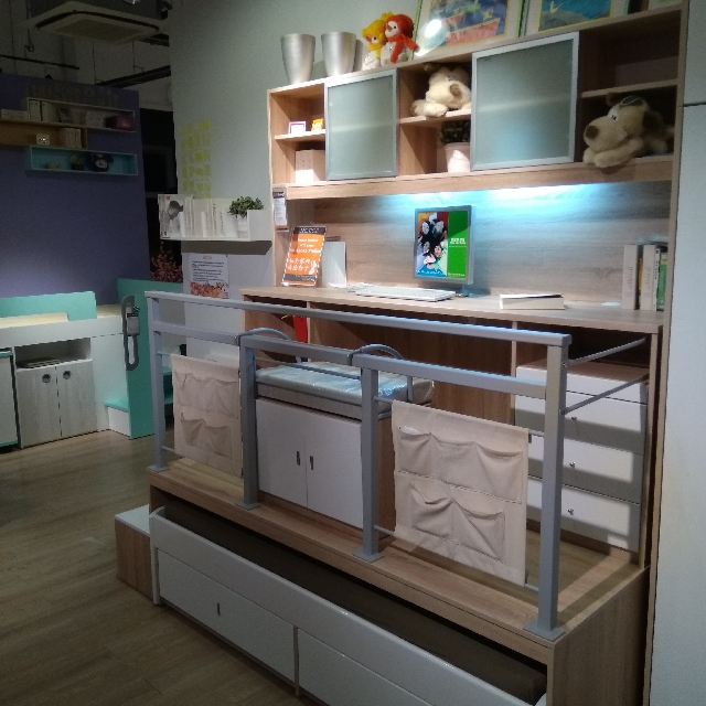Childrens Pull Out Bed Study Table Furniture Shelves Drawers Share This Listing