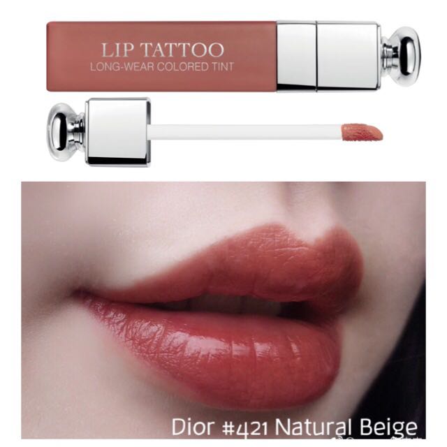 dior lip tattoo natural beige 421