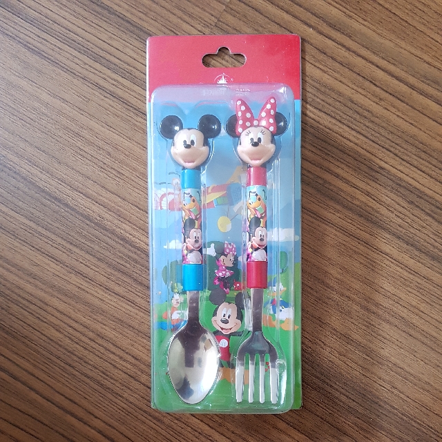 Disney Mickey & Minnie Spoon And Fork Set, TV & Home Appliances