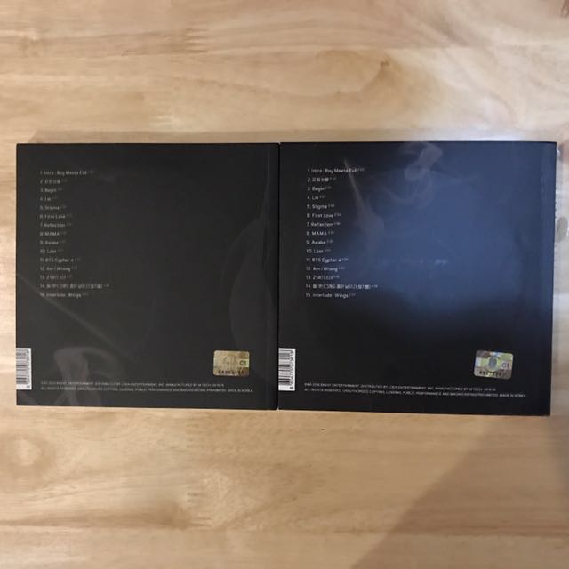 [Free Shipping] BTS WINGS Album with Suga Photocard W & G Versions