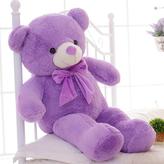 giant teddy bear purple