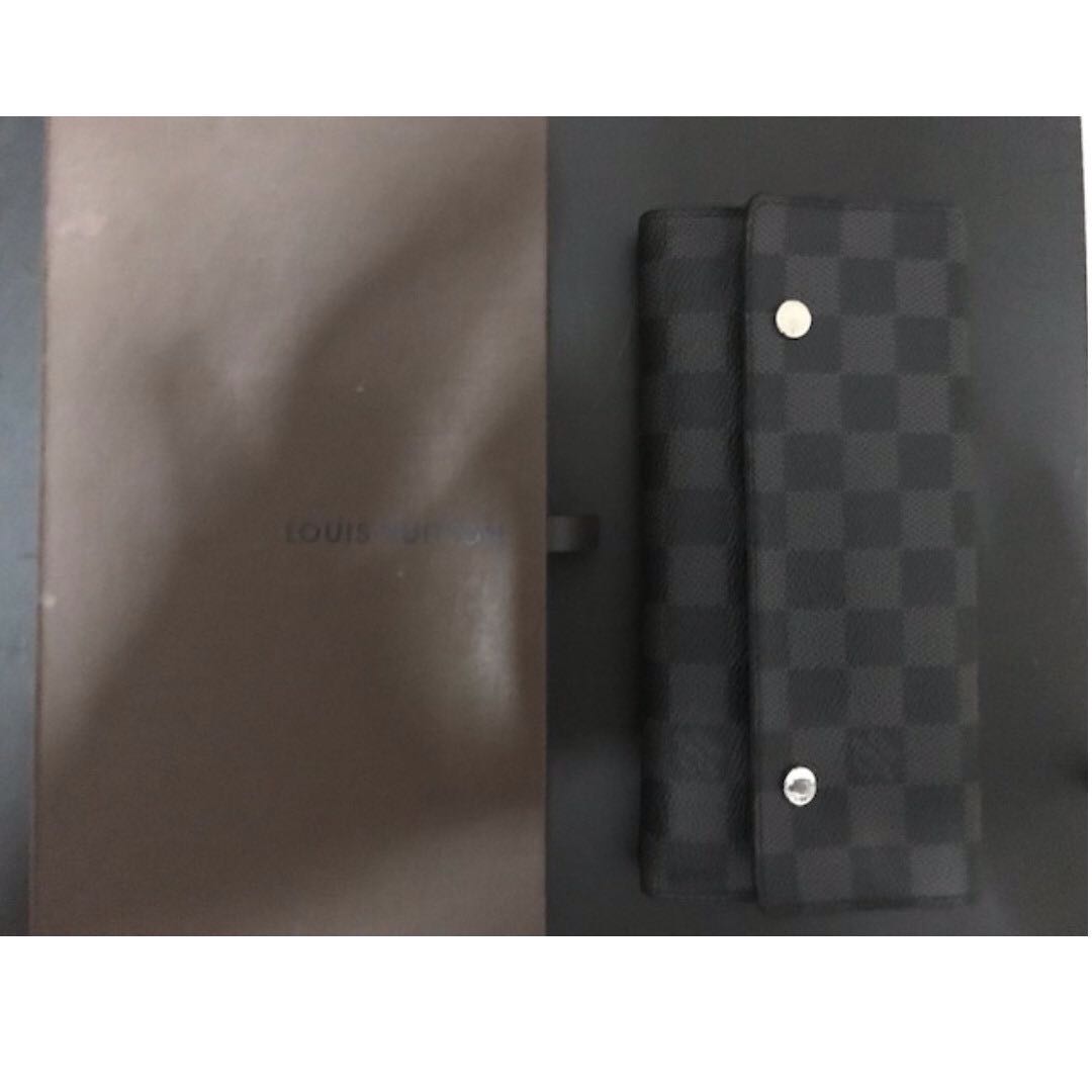 Louis Vuitton Damier Portefeuille Long Modular N63084 Graphite Wallet Men's