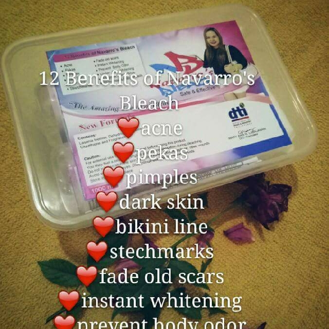 NAVARO BLEACH Removes Acne/Pimples/Pekas/Dark Skin/Bikini Line/Stretch