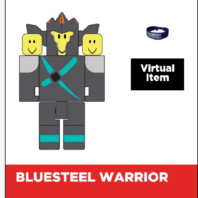New Roblox Series 2 Bluesteel Warrior Figure With - blue steel roblox