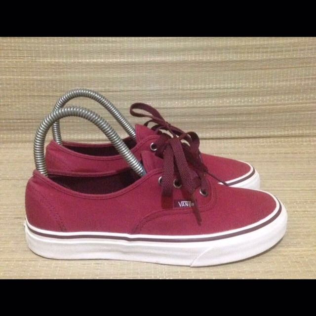 maroon authentic vans