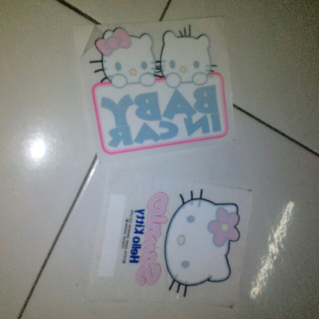 Sticker Cermin Kereta Hello Kitty Windshield, Auto Accessories on Carousell
