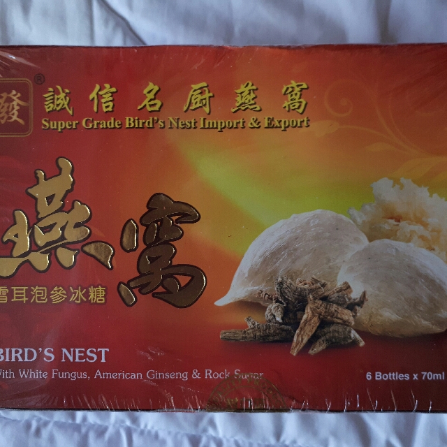 Super Grade Bird's nest with white fungus, American ginseng and rock
