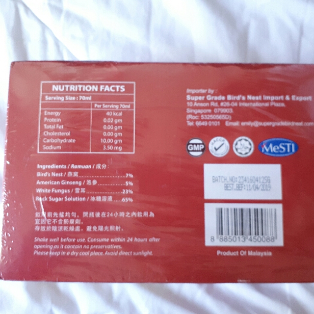 Super Grade Bird's nest with white fungus, American ginseng and rock