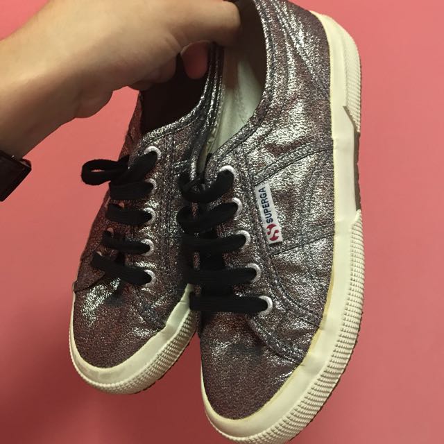 superga lame black