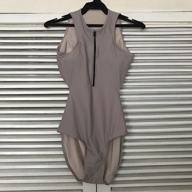 Taupe Swimsuit, Women's Fashion, Swimwear, Bikinis & Swimsuits on Carousell