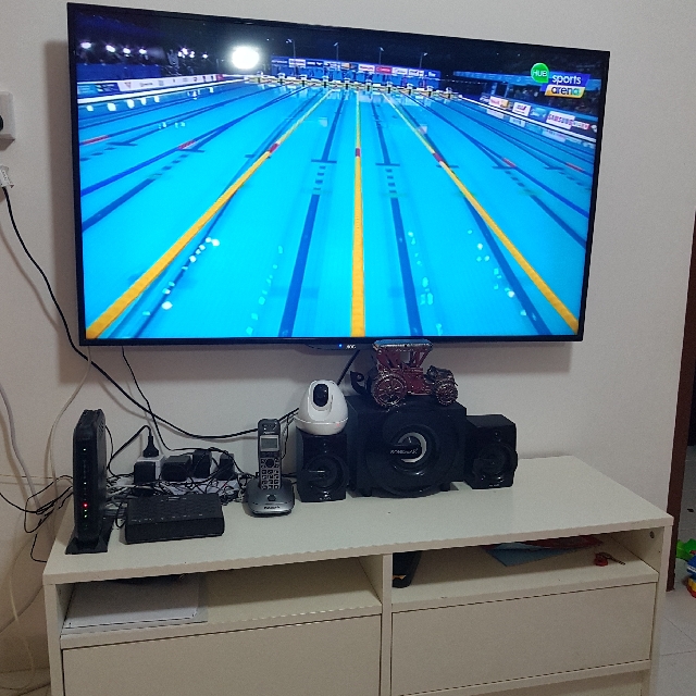 white TV console, Furniture & Home Living, Furniture, TV Consoles on