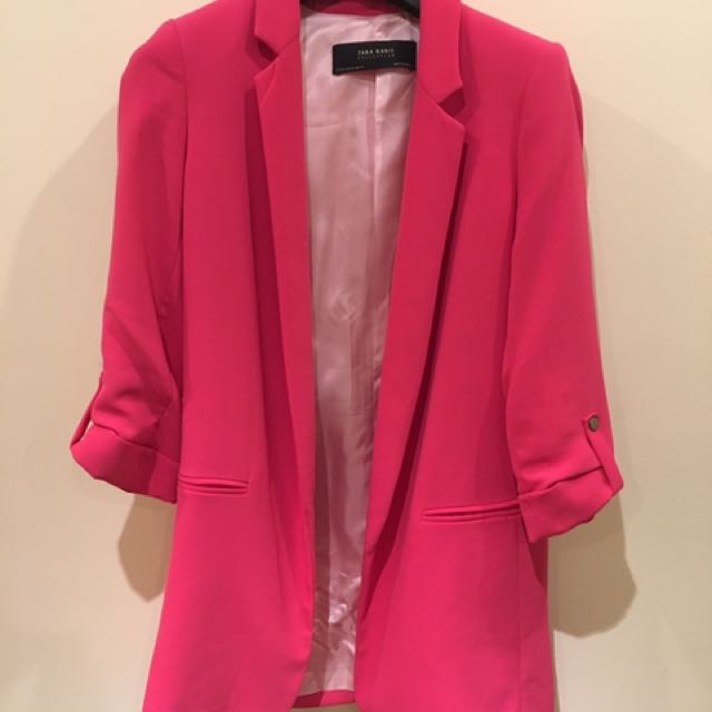 pink blazer womens zara