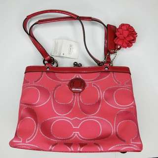 Red Coach Hand Bag