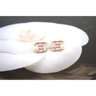 Authentic Chanel Earrings - pink and white Authentic Chanel Earrings - pink and white