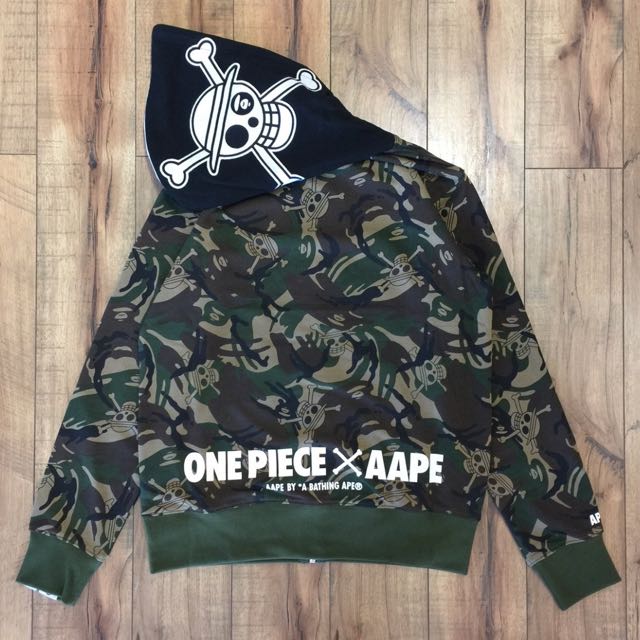 pe X One Piece Camo Zip Up Hoodie Men S Fashion Tops Sets Hoodies On Carousell