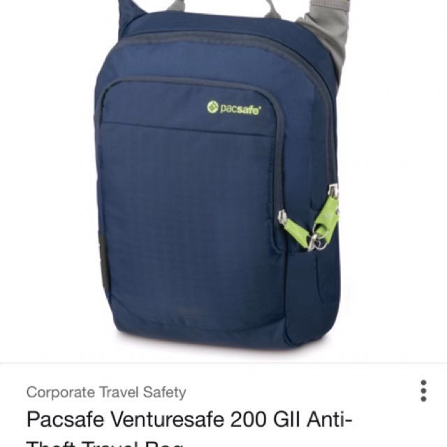 Brand New Pacsafe Venturesafe 200 GII Anti Theft Travel Bag