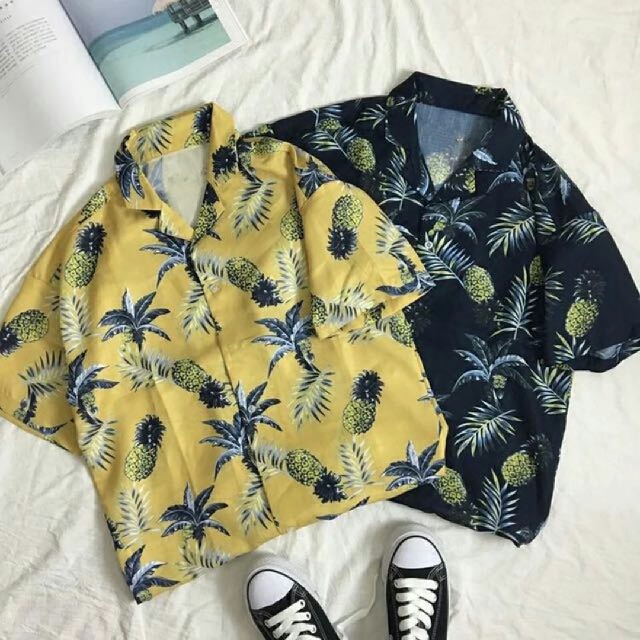 Men's Cotton Pineapples Button-Up Aloha Shirt main image 0