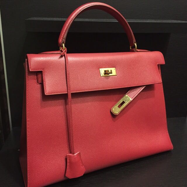 Hermes Vintage Kelly 32, Luxury, Bags & Wallets on Carousell