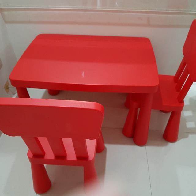 IKEA Children Table And 2 Chairs, Babies & Kids, Baby Nursery & Kids