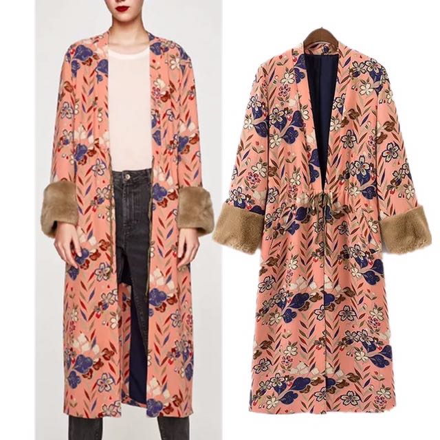 kimono coat zara