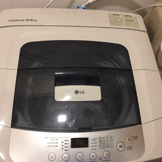 LG washing machine Turbo Drum 10kg, TV & Home Appliances, Washing