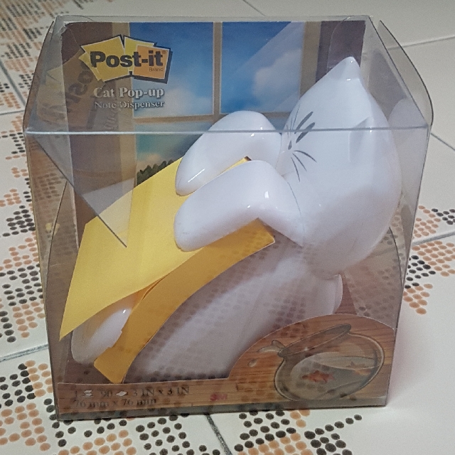 Post It Cat Pop Up Note Dispenser Books Stationery Stationery