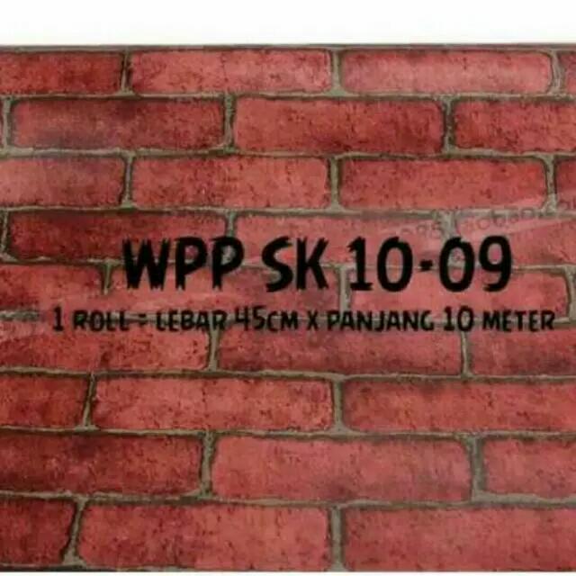 Wallpaper Sticker Bata Merah Coklat 10 Meter Perabotan Rumah Di Carousell