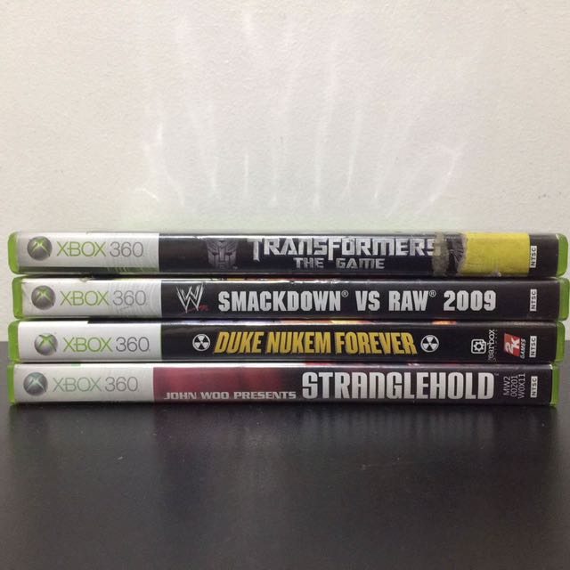 XBOX Games (Category: Xbox) located in Marikina City. Submitted by camiela (Listing ID 125695902, Image 2). Description: XBOX Kinect Games (for US Version) Transformers the game - P250 Smackdown VS Raw 2009 - P250 Duke Nukem Forever - P250 Stranglehold - P250 (if bought all, free sf MM ONLY) **Message me for more info // selling for my brother.