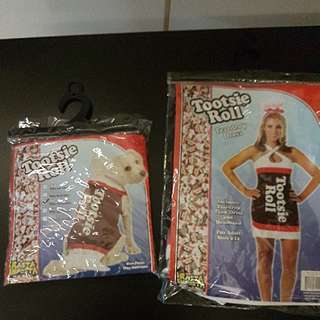 Tootsie Roll Costume For Owner And Pup