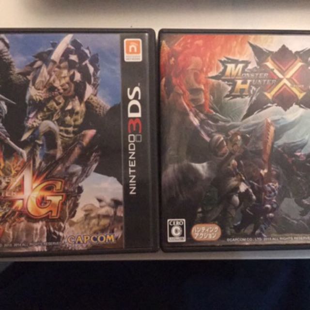 日版3ds軟件 Mh4g 及 Mhx 遊戲機 遊戲機遊戲 Carousell
