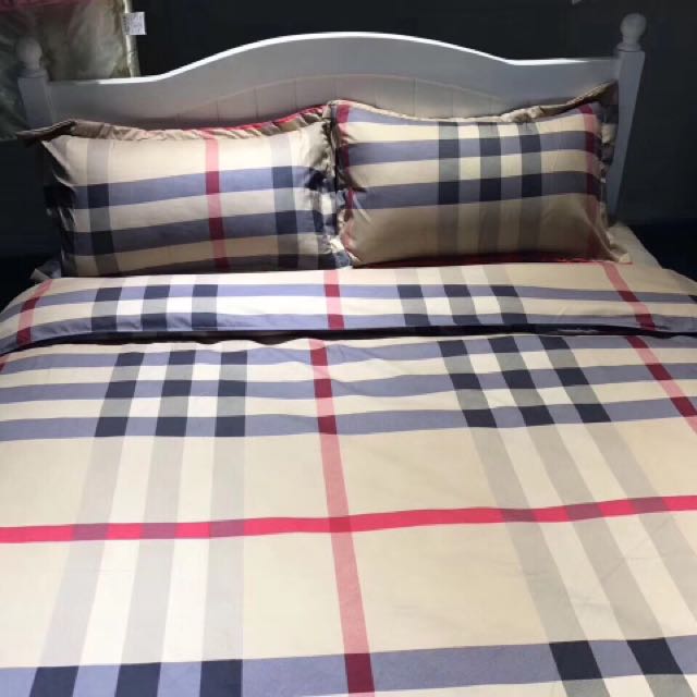 Burberry Inspired Bedding Sheet Furniture Home Decor On Carou Burberry Inspired Bedding Sheet