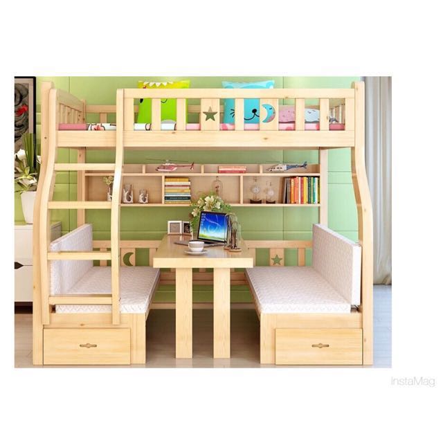 Convertible Bunk Bed Furniture Beds Mattresses On Carou Photo