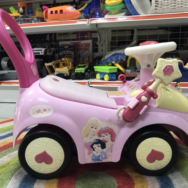 Disney princess push ride on sales toy car