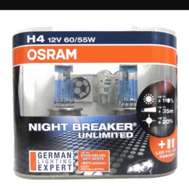 Original OSRAM Night Breaker H4 + T10