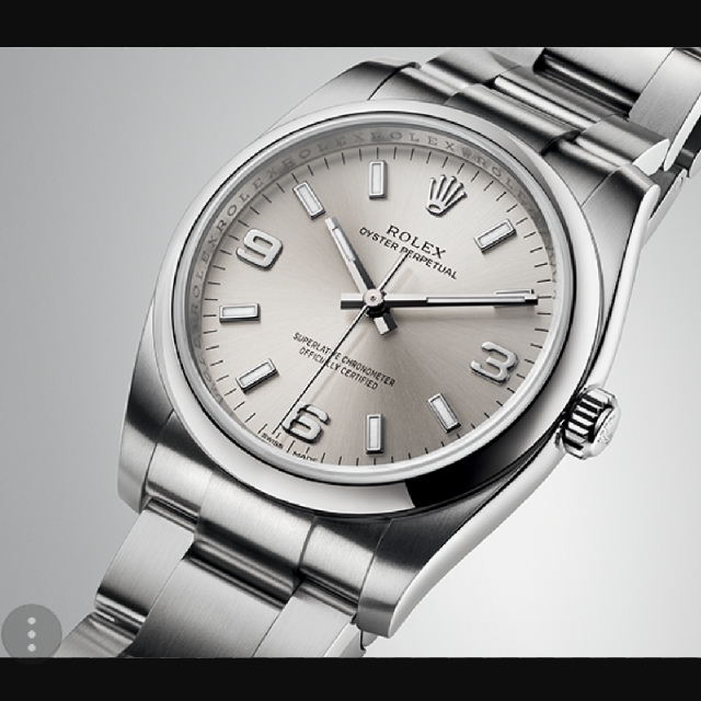 rolex oyster perpetual 34 silver dial