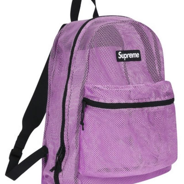 purple supreme backpack