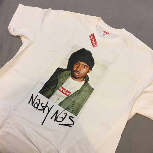 supreme nas tee white