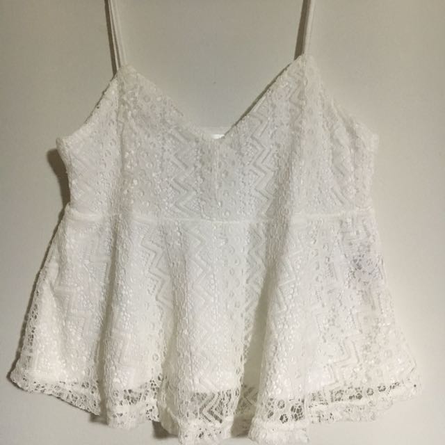 white peplum crop top