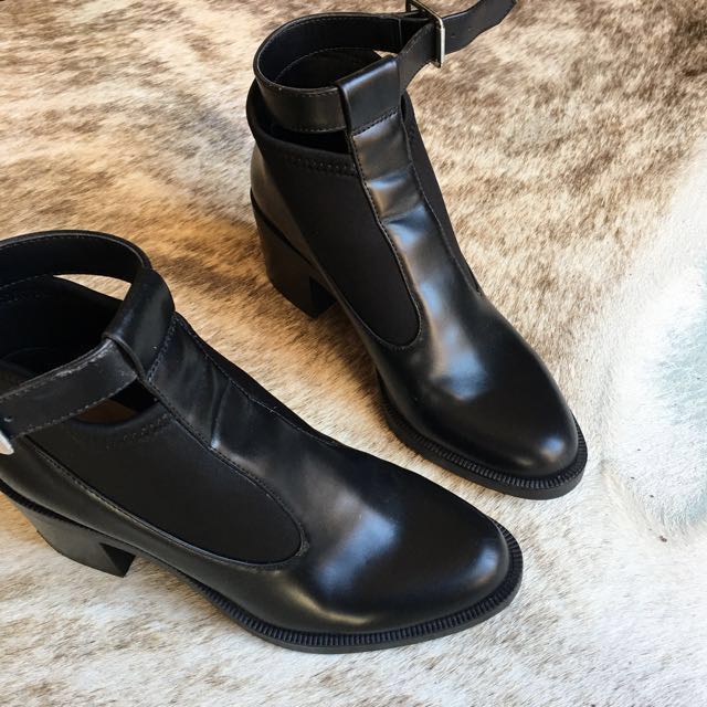zara block heel boots