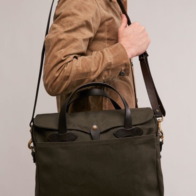 Filson Original Briefcase (256) - Otter Green, Men's Fashion, Bags ...