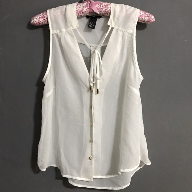 H\u0026m White Sleeveless Blouse Hotsell, 53 