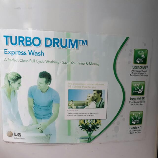 LG Turbo Drum Washing Machine, TV & Home Appliances, Washing Machines