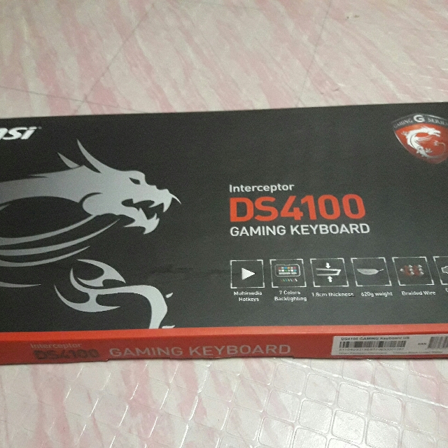 MSI Interceptor DS4100 Gaming Keyboard (Gaming G Series), Computers ...