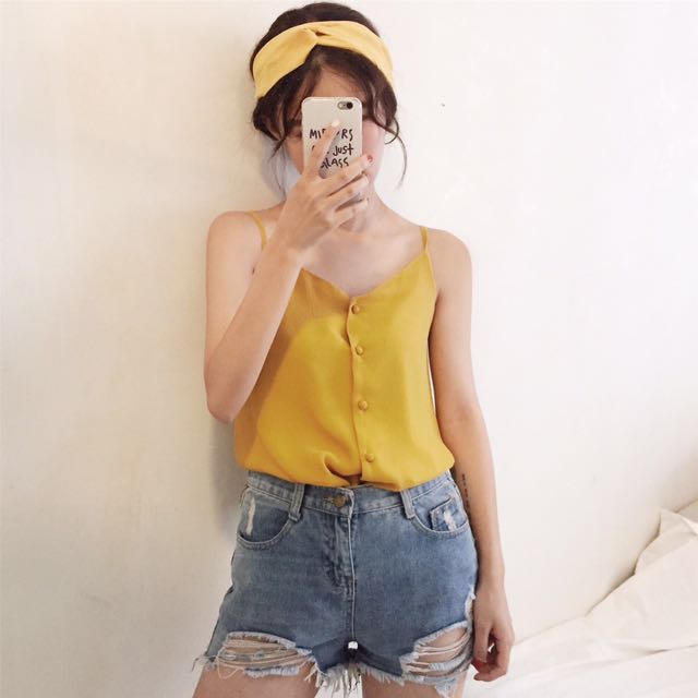 Mustard yellow camisole clearance