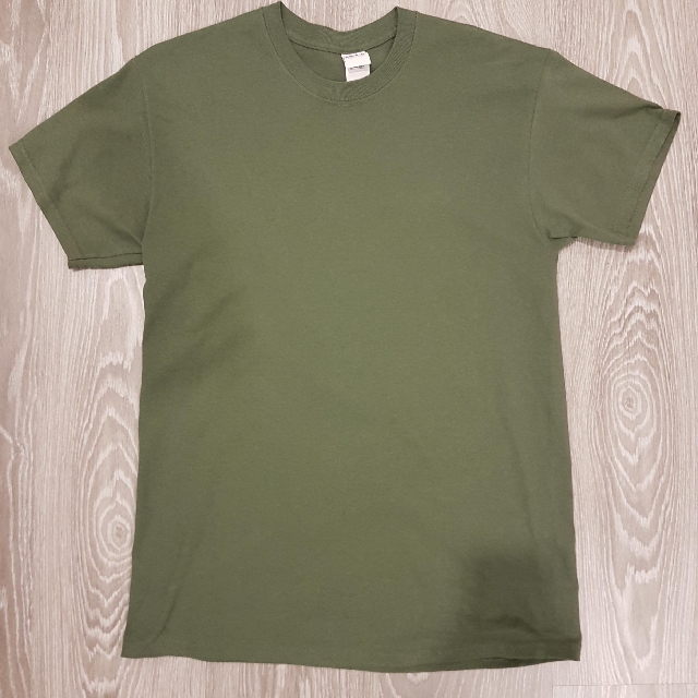 NEW Gildan Ultra Cotton Plain T Shirt Military Green Men s