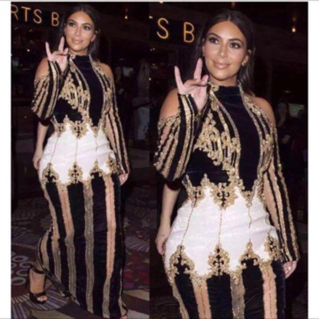 NEW KIM KARDASHIAN FASHION RUNWAY DRESS BANDAGE BODYCON MURAH KIM KARDASHIAN MAXI DRESS LONG DRESS HIGH QUALITY DRESS LIMITED EDITION Women s Fashion Dresses Sets Traditional Ethnic wear on Carousell