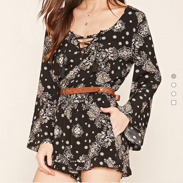 forever 21 long sleeve romper
