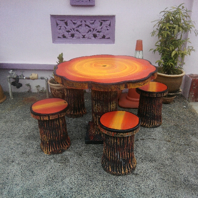 Set Meja Batu Meja Taman Home Furniture Others On Carousell
