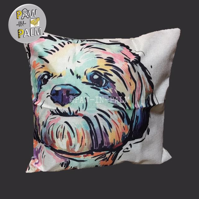 Shih Tzu Design Pillow Cover Pet Supplies On Carousell