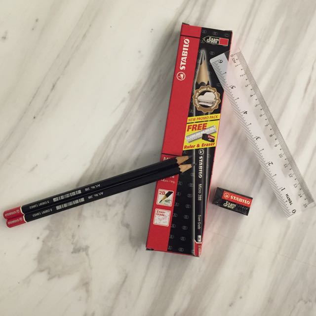 Stabilo 2b Black Lead Pencil 12 Pcs Per Box Books Stationery